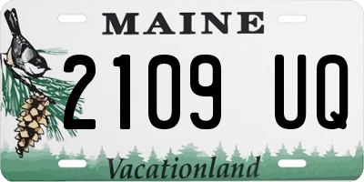 ME license plate 2109UQ