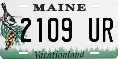 ME license plate 2109UR