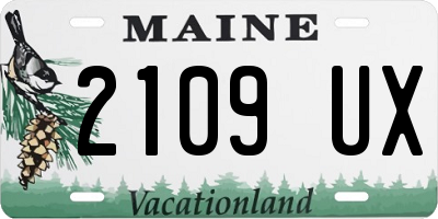 ME license plate 2109UX