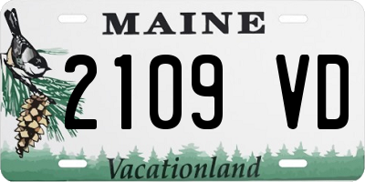 ME license plate 2109VD