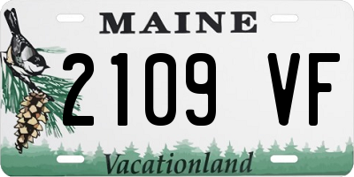 ME license plate 2109VF