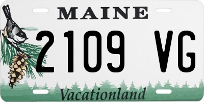 ME license plate 2109VG