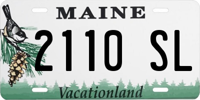 ME license plate 2110SL