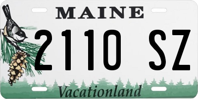 ME license plate 2110SZ