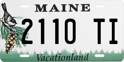 ME license plate 2110TI