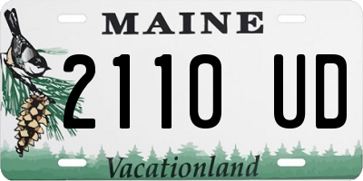 ME license plate 2110UD