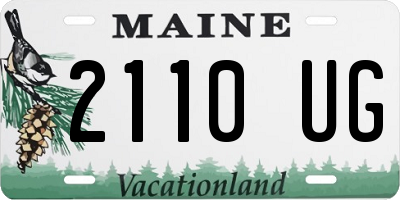 ME license plate 2110UG