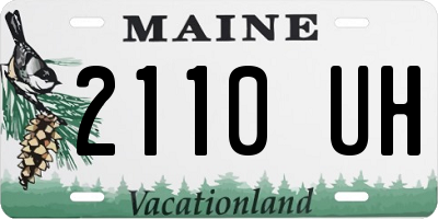 ME license plate 2110UH
