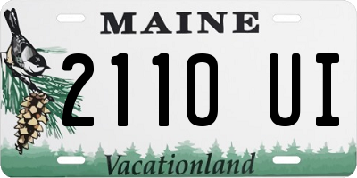 ME license plate 2110UI