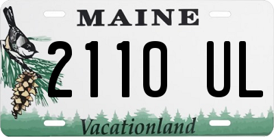 ME license plate 2110UL