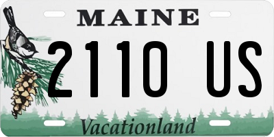 ME license plate 2110US