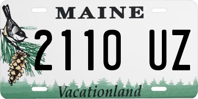 ME license plate 2110UZ