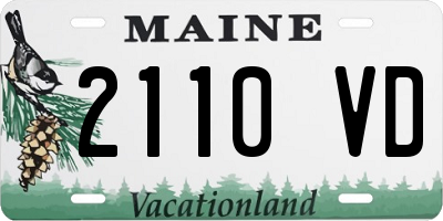 ME license plate 2110VD