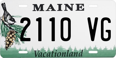 ME license plate 2110VG