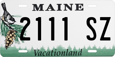 ME license plate 2111SZ