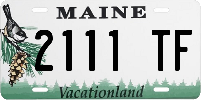 ME license plate 2111TF