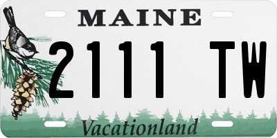 ME license plate 2111TW