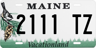 ME license plate 2111TZ