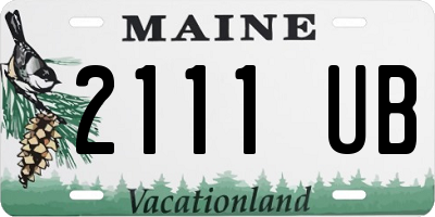 ME license plate 2111UB