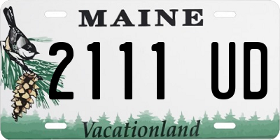 ME license plate 2111UD