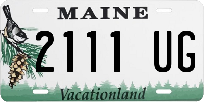 ME license plate 2111UG