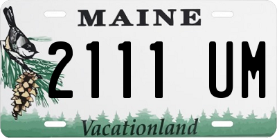 ME license plate 2111UM