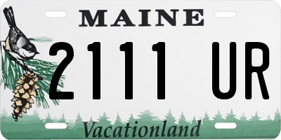 ME license plate 2111UR