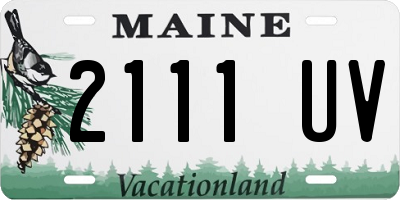 ME license plate 2111UV