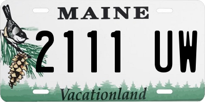 ME license plate 2111UW