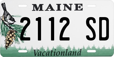 ME license plate 2112SD