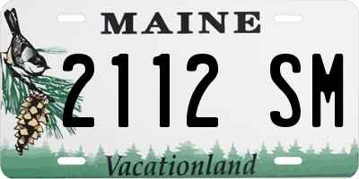 ME license plate 2112SM