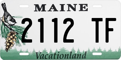 ME license plate 2112TF