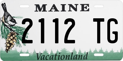 ME license plate 2112TG