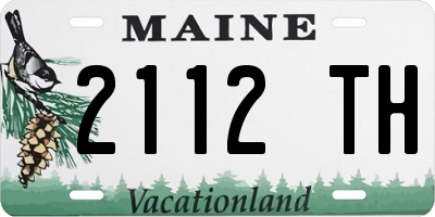 ME license plate 2112TH