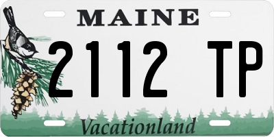 ME license plate 2112TP