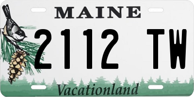 ME license plate 2112TW