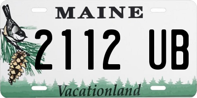 ME license plate 2112UB