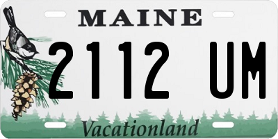 ME license plate 2112UM