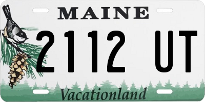 ME license plate 2112UT