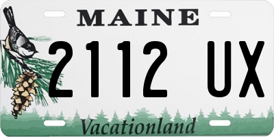 ME license plate 2112UX