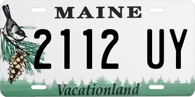 ME license plate 2112UY