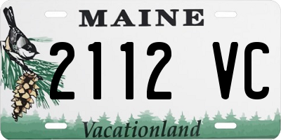 ME license plate 2112VC