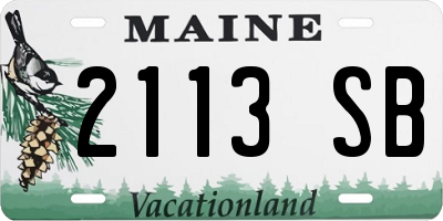 ME license plate 2113SB