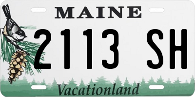 ME license plate 2113SH