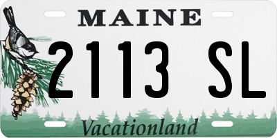 ME license plate 2113SL