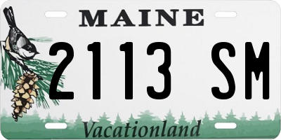 ME license plate 2113SM