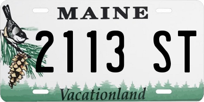 ME license plate 2113ST