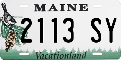 ME license plate 2113SY
