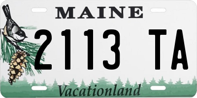 ME license plate 2113TA