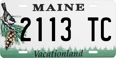 ME license plate 2113TC